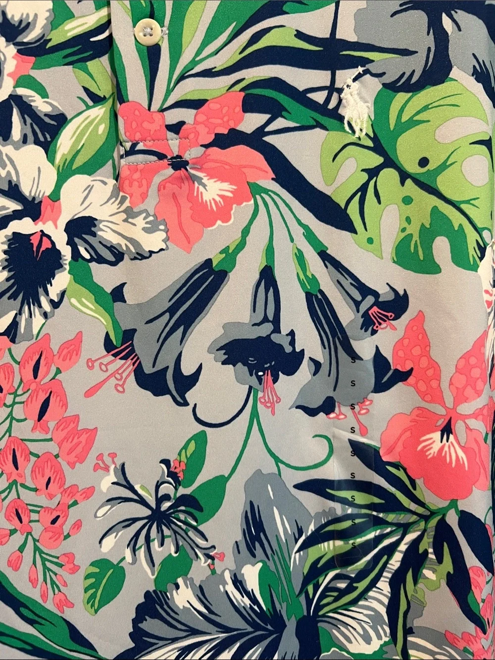 Polo Ralph Lauren Men’s Performance Polo Tropical Floral Print Polo - Size S